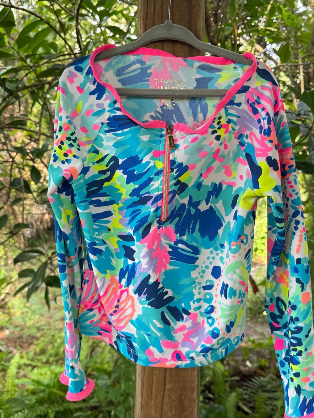 Lilly Pulitzer Girls Rashguard in Multi Dive In - Picture 2 of 4